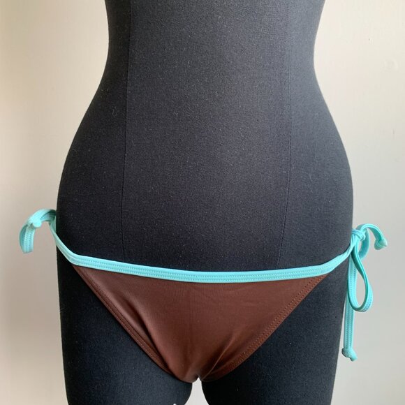 Billabong surf BLUE CRUSH era Vintage bikini brown reversible triangle set RARE - Picture 4 of 8